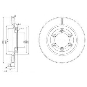Тормозной диск DELPHI BG3523