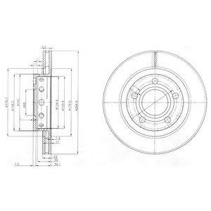 Гальмівний диск DELPHI BG3525