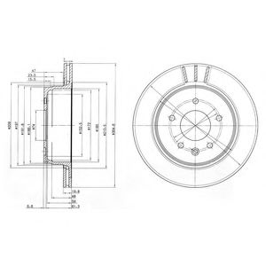 Тормозной диск DELPHI BG3542