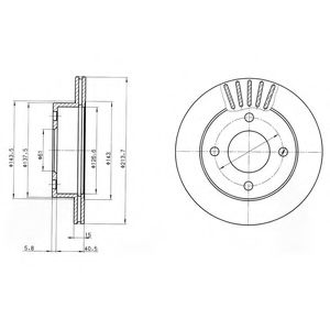 Тормозной диск DELPHI BG3548