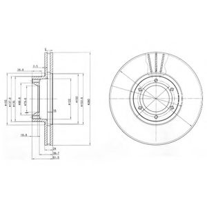 Тормозной диск DELPHI BG3553