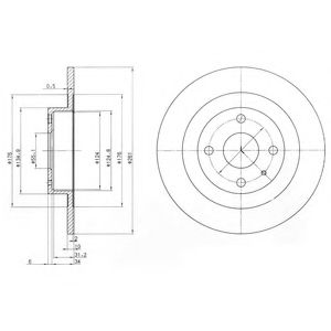 Тормозной диск DELPHI BG3556