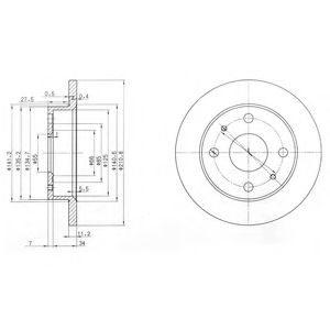 Тормозной диск DELPHI BG3561