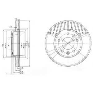 Гальмівний диск DELPHI BG3563