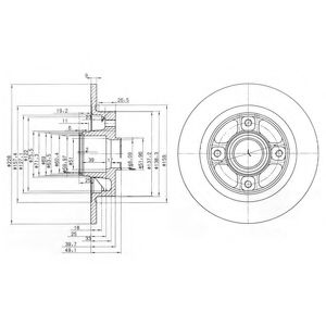 Гальмівний диск DELPHI BG3570