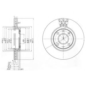 Гальмівний диск DELPHI BG3574