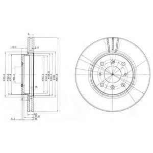 Гальмівний диск DELPHI BG3589