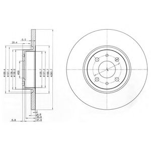 Тормозной диск DELPHI BG3600