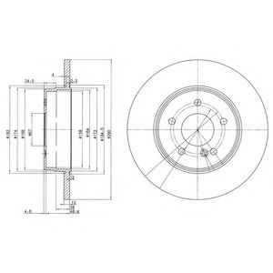 Гальмівний диск DELPHI BG3602