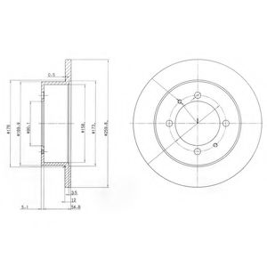 Гальмівний диск DELPHI BG3609