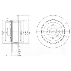 Тормозной диск DELPHI BG3615