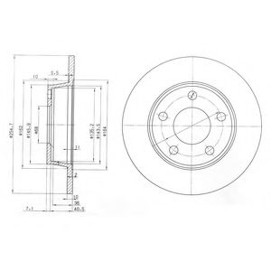Гальмівний диск DELPHI BG3671