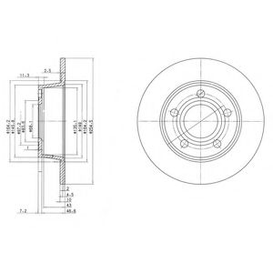 Тормозной диск DELPHI BG3672