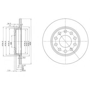 Гальмівний диск DELPHI BG3674