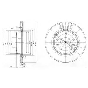 Тормозной диск DELPHI BG3702