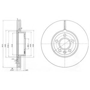 Тормозной диск DELPHI BG3719