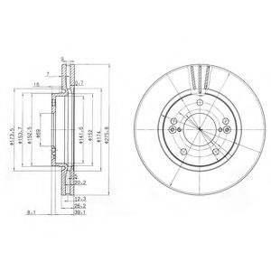 Тормозной диск DELPHI BG3721