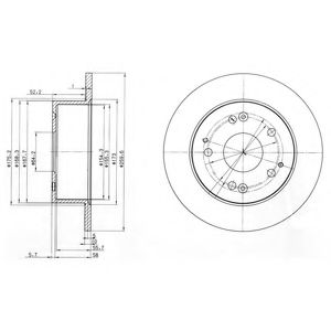 Тормозной диск DELPHI BG3745