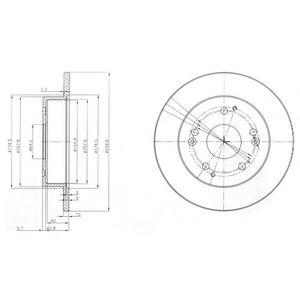 Тормозной диск DELPHI BG3746