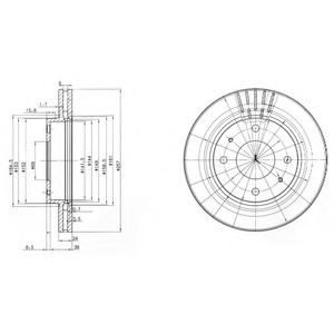 Гальмівний диск DELPHI BG3750