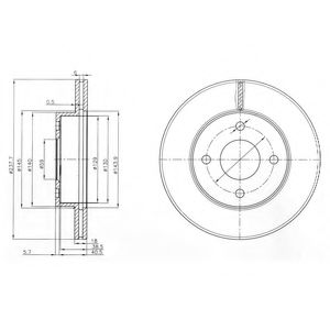 Тормозной диск DELPHI BG3763