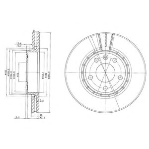 Тормозной диск DELPHI BG3768
