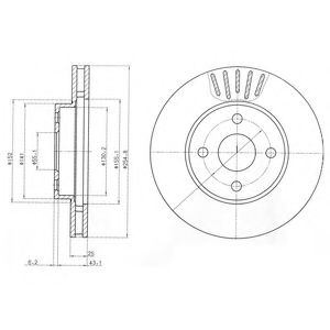 Тормозной диск DELPHI BG3781