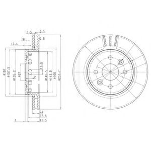 Тормозной диск DELPHI BG3803