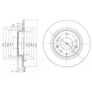Тормозной диск DELPHI BG3875