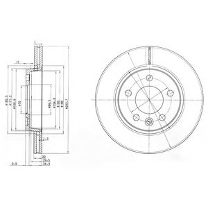 Тормозной диск DELPHI BG3893