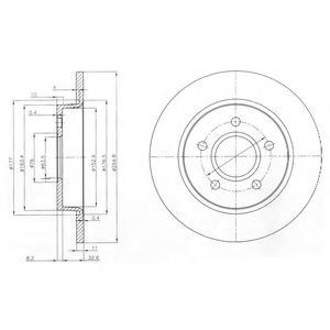 Тормозной диск DELPHI BG3896
