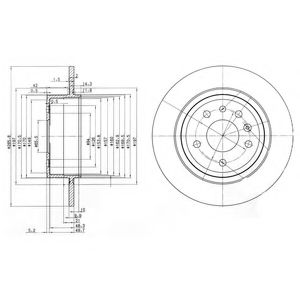 Тормозной диск DELPHI BG3908