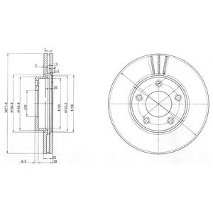 Тормозной диск DELPHI BG3927