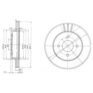 Тормозной диск DELPHI BG3932