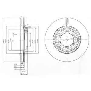 Тормозной диск DELPHI BG3936