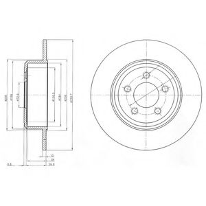 Тормозной диск DELPHI BG4074
