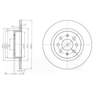 Тормозной диск DELPHI BG3945