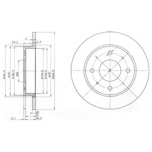 Тормозной диск DELPHI BG3971