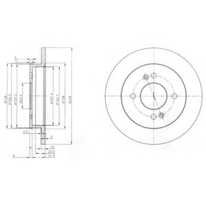 Тормозной диск DELPHI BG3981