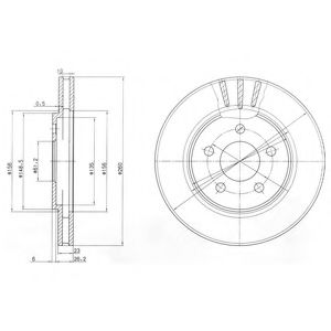 Тормозной диск DELPHI BG4001
