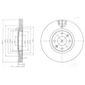 Тормозной диск DELPHI BG4002