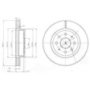 Гальмівний диск DELPHI BG4019
