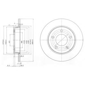 Тормозной диск DELPHI BG4025