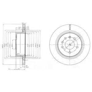 Тормозной диск DELPHI BG4043