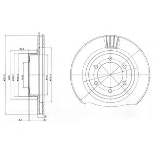 Гальмівний диск DELPHI BG4052