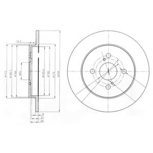 Тормозной диск DELPHI BG4055