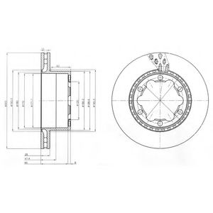 Гальмівний диск DELPHI BG9015
