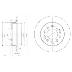 Тормозной диск DELPHI BG3862