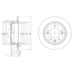 Тормозной диск DELPHI BG4082