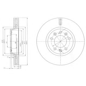 Гальмівний диск DELPHI BG4084